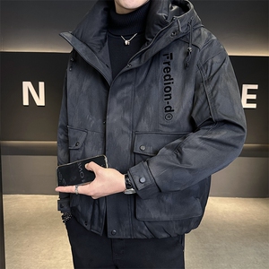 标50白鸭绒连帽加厚宽松短款男装羽绒服C317-Y6008-P265