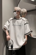男装丝光棉喷漆短袖T恤2025夏印花五分袖体恤XZ514-2-2024103-P63，男装T恤，星座514-2(原B239)