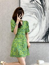 韩版碎花连衣裙，女装连衣裙，亿炫(5F)