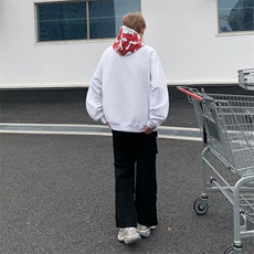 美式高街休闲卫衣男春秋宽松慵懒风卫衣连帽，男装卫衣，星座716-2