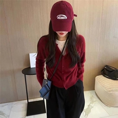 开衫女宽松短款毛衣外套软糯针织衫百搭显瘦上衣，女装针织衫/毛衣，半城羊绒