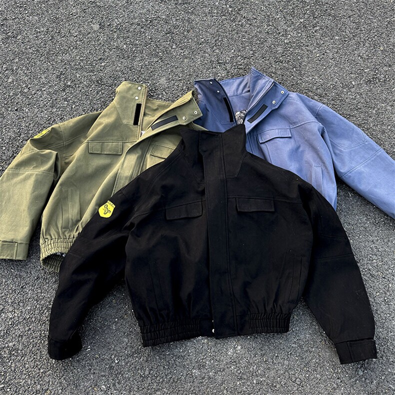 高端格雷系工装风立领夹克W2503169,男装夹克,电商C313