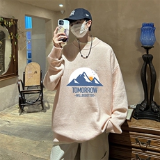 控78假两件毛衣男大码加绒针织衫男毛线衣M80235-P55加绒P70，男装针织衫/毛衣，电商A040