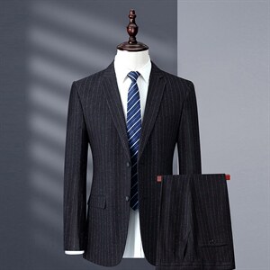 秋季休闲商务西服套装爸爸装中老年宽松西服两件套MNSA5816-P270,男装西服套装,电商B212（原钱塘6029）