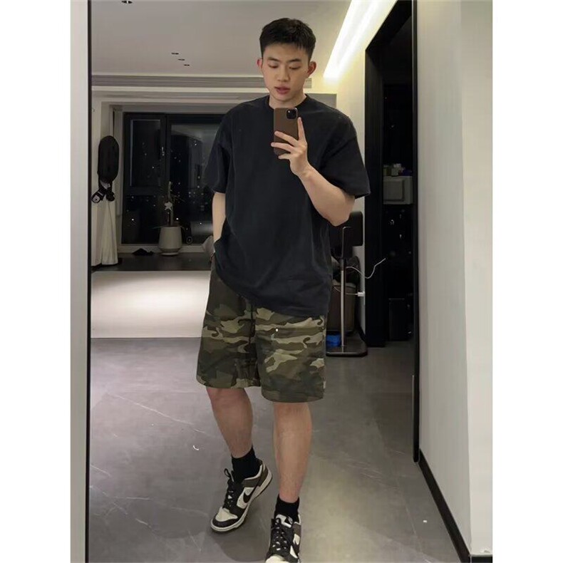 【有货】D2240-批38迷彩工装短裤男潮牌宽松直筒五分裤夏季中裤,男装牛仔裤,星座603-2