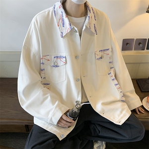 特批75 cityboy街拍秋季翻领夹克男女外套港风拼接工装外套GJK222图片