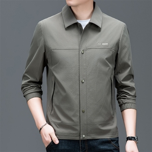 春季夹克男装翻领中青年商务休闲纯色茄克衫上衣服BSNA132-P125图片