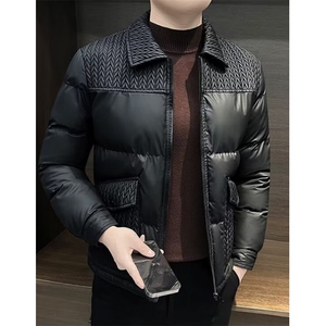 冬季翻领棉衣外套保暖拼接麦穗休闲棉夹克痞帅棉服男 M618图片