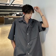 纯色潮男百搭衬衫A071-C87-P38，男装衬衫，电商A071