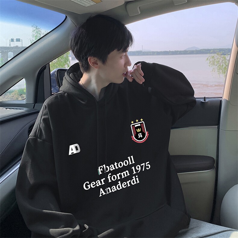 抖音得物供货可提供视频秋冬重磅美式宽松连帽卫衣DL2070,男装卫衣,电商A486