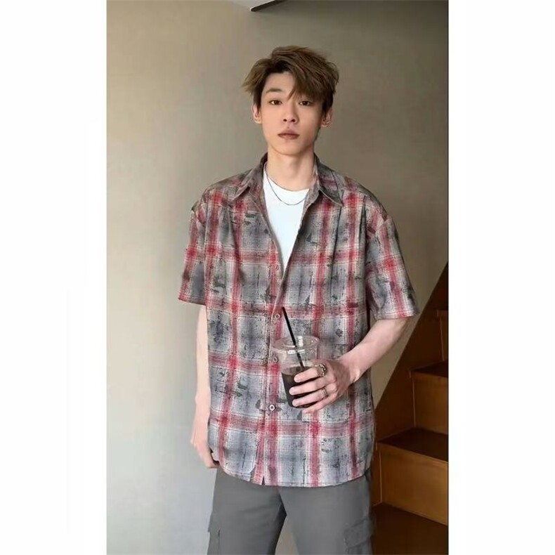 主推可谈可谈可谈CT25102批38现货款杭州货夏季短袖衬衫,男装T恤,星座1004-6