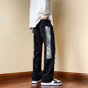 B221 美式ins高街小众个性男女情侣款休闲牛仔裤 LK23002-P60控78图片