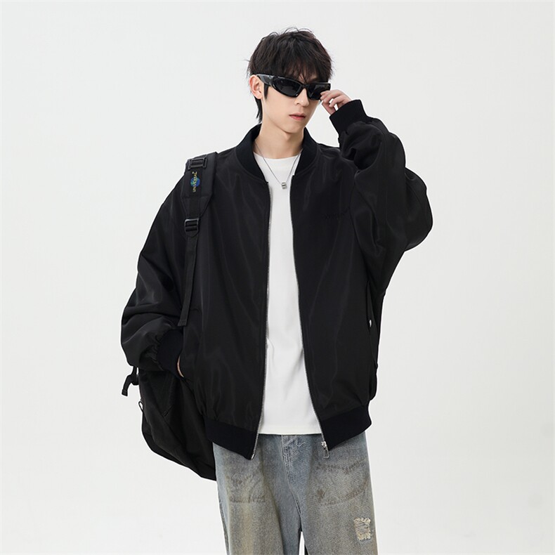 港风日系复古设计感贴袋拼接立领夹克男XZ213-JK4321-P108控128,男装夹克,星座213