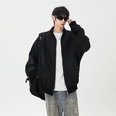 港风日系复古设计感贴袋拼接立领夹克男XZ213-JK4321-P108控128，男装夹克，星座213