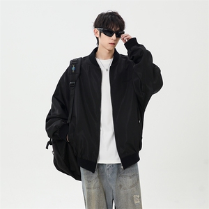 港风日系复古设计感贴袋拼接立领夹克男 XZ213-JK4321-P108控128图片
