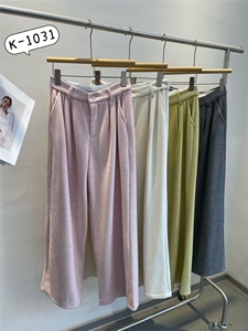2025年秋季时尚百搭通勤简约休闲糯米直筒裤图片