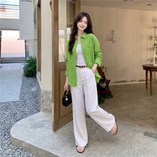 衬衫女秋季灯芯绒中长款长袖纯色百搭衬衫外套，女装衬衫，芙芮
