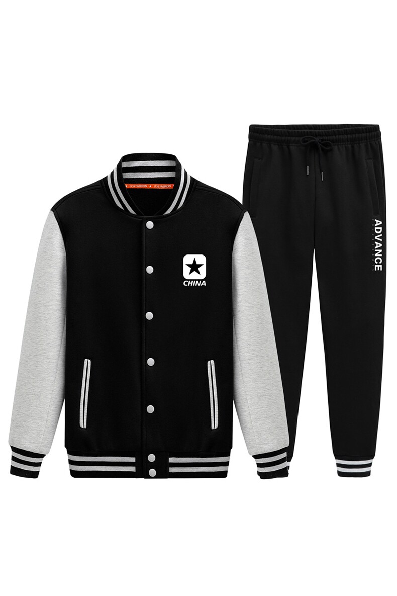 2025秋季新款棒球服运动套装情侣班服套装XZ102A-4-Q8632-P95,男装休闲套装,星座211-2
