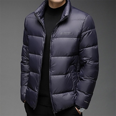 F81513鸭绒90绒高货精品秋冬新款立领休闲中青年男士羽绒服外套，男装羽绒服，钱塘207-1