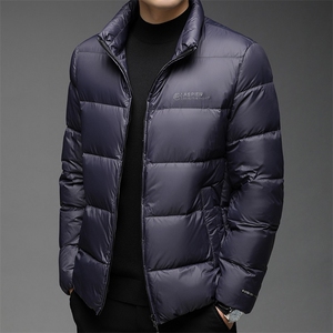 F81513鸭绒90绒高货精品秋冬新款立领休闲中青年男士羽绒服外套图片