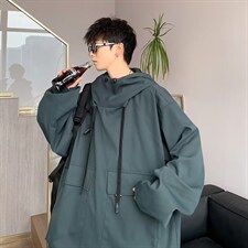 vintage工装夹克日系机能冲锋衣外套男薄款连帽防晒衣W3691-P45，男装夹克，星座512-2