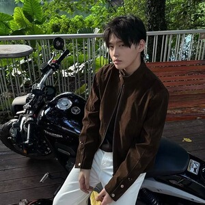 复古设计感立领夹克外套男短款秋季2026新款潮牌美式休闲痞帅上衣图片
