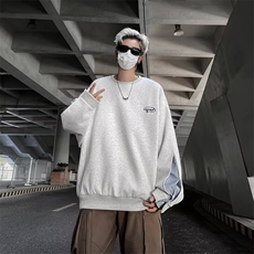 假两件拼接卫衣男生少年感穿搭重磅美式复古高级感cleanfit外套潮，女装短外套，星座1013
