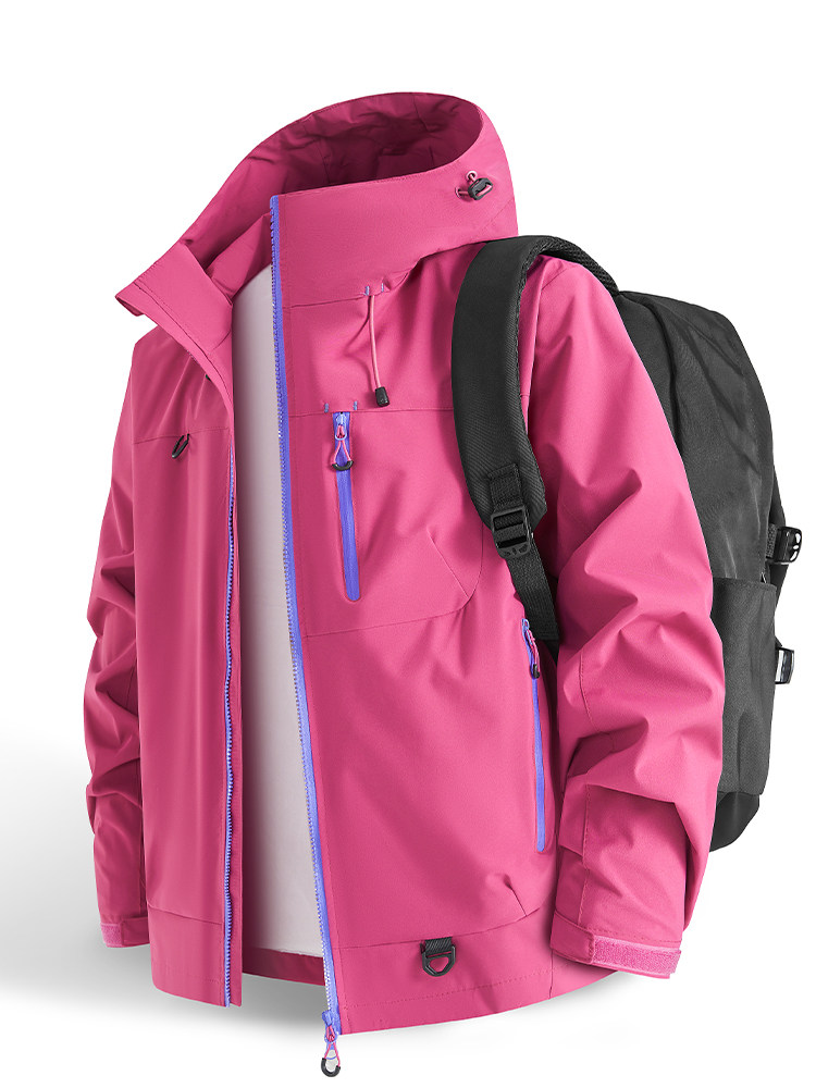 冲锋衣2025新款春秋季户外防风防水登山服外套女A436-25015-P52,男装夹克,电商A436