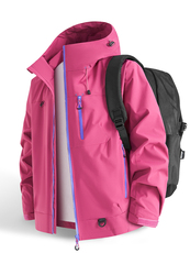 冲锋衣2025新款春秋季户外防风防水登山服外套女A436-25015-P52，男装夹克，电商A436