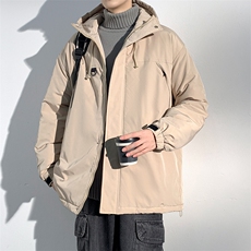 冬季新品保暖连帽棉衣休闲潮流青少年百搭棉服外套MY9083-P100，男装棉衣，电商A128