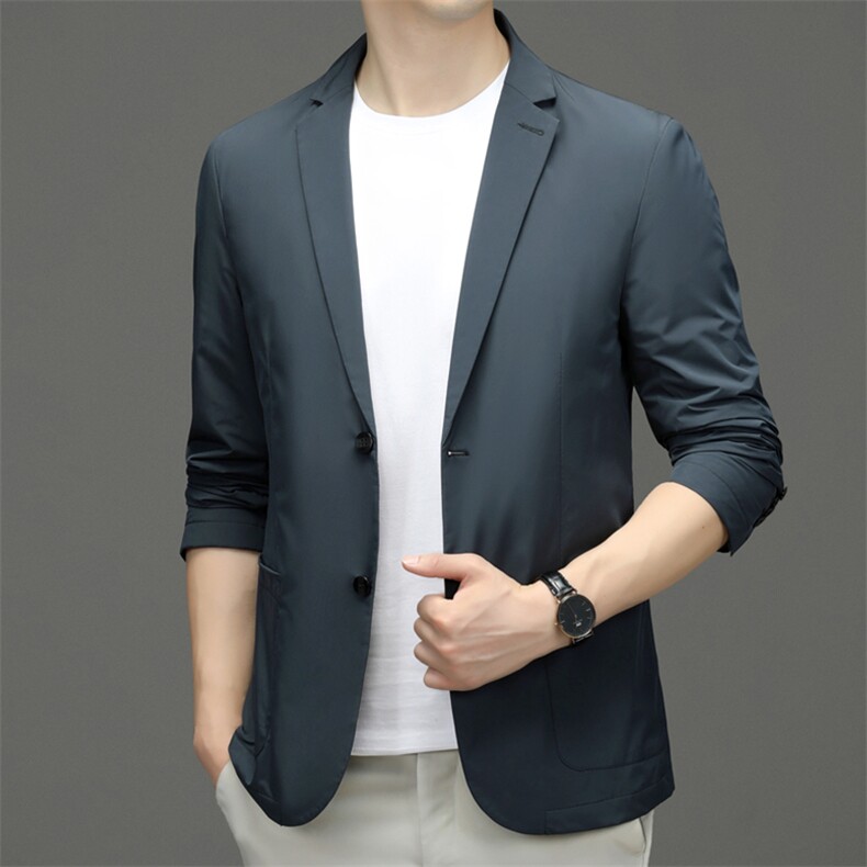 A33621春秋款男士西服商务通勤男装纯色夹克外套简约P165,男装夹克,电商B360