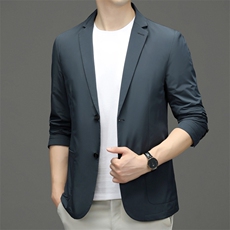 A33621春秋款男士西服商务通勤男装纯色夹克外套简约P165，男装夹克，电商B360