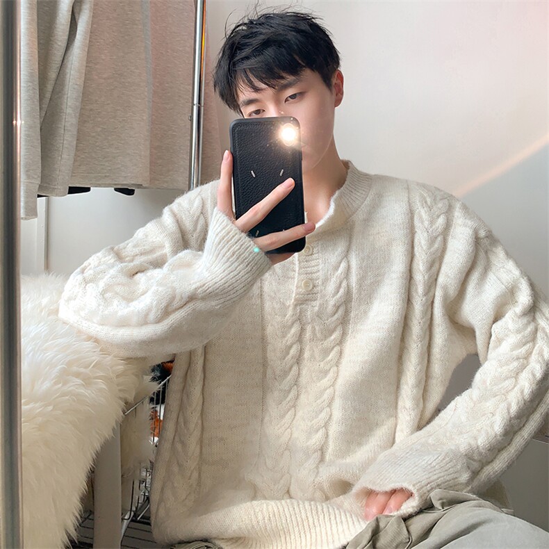 毛衣男秋冬新款港风宽松针织毛衫MYA5-P65，男装针织衫/毛衣，星座214-3