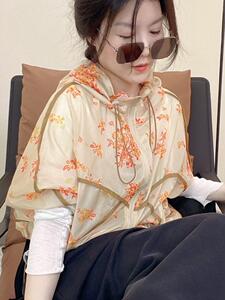 韩版小众设计感时尚百搭碎花防晒衣图片