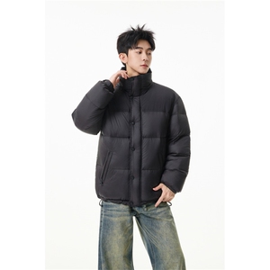 90%绒新标有报告立领撞色韩版宽松羽绒服外套Y988/P350现货图片