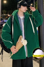 冬装加厚羊羔绒连帽外套保暖羊羔毛羽绒服男女8153-P195控价268，男装羽绒服，电商A441-1