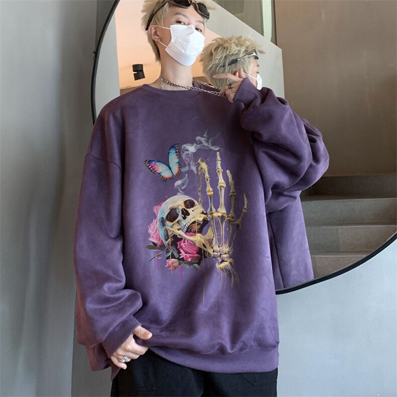秋装复古美式水洗做旧重磅麂皮绒卫衣301B-JB1503-p45,男装卫衣,星座301B