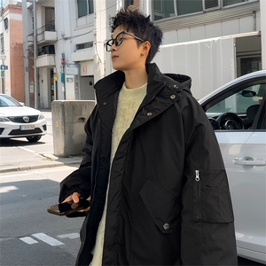 堆堆袖棉衣男冬季新款港风休闲连帽棉服学生面包服MF9006-P95图片