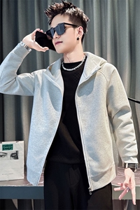 W1918-P78控108男士时尚连帽开衫卫衣外套2025新款春秋季男装上图片
