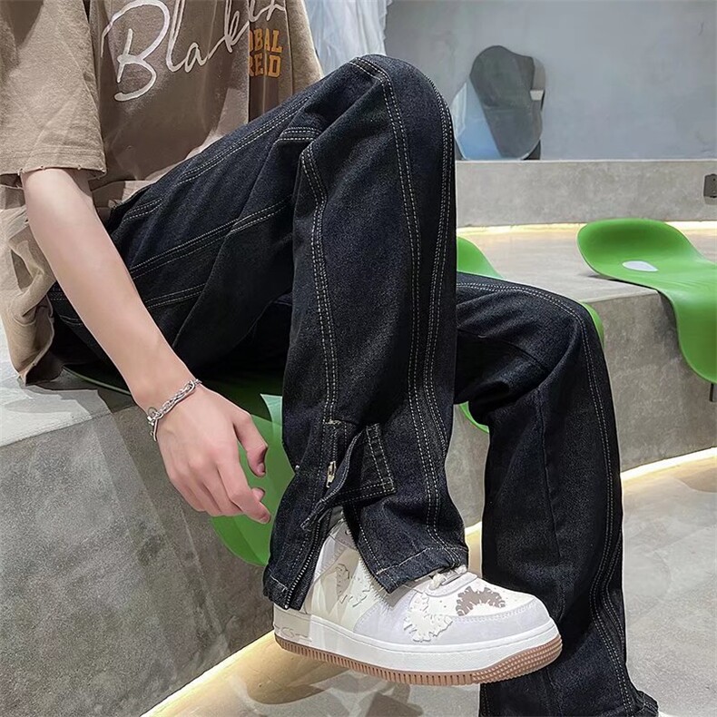 牛仔裤男夏季潮牌宽松大码休闲裤子高街设计感N8084P55,男装牛仔裤,星座1116-2