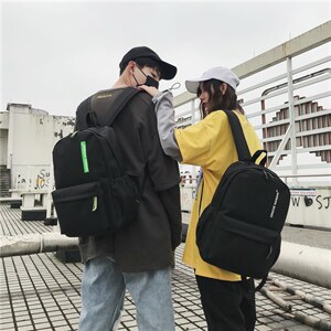 风范字母双肩背包时尚旅行背包开学季男女韩版书包图片