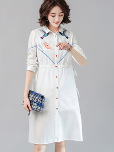 连衣裙舒适时尚优雅潮流气质2021年春季长袖中长款图片