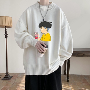 半高领毛衣男士大码针织衫男毛线衣男 M18200-P45 加绒款-P65图片