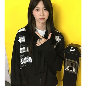 高品质春装新款美式高街潮牌解构设计休闲连帽卫衣男女慵懒风外套