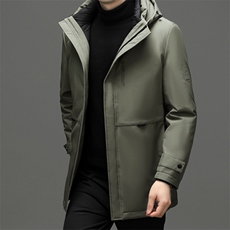 BEYR68080钱塘2020-2中年男士冬季厚款连帽百搭商务羽绒服P290，男装羽绒服，钱塘207-2