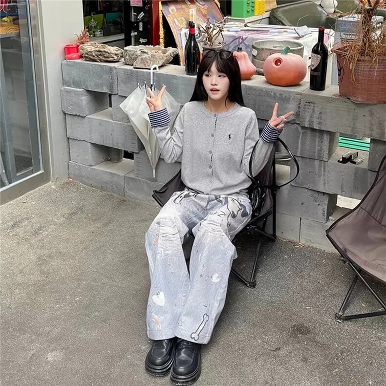 原宿新款气质简约ins时尚百搭慵懒文艺牛仔裤日系潮流流行,男装牛仔裤,星座1210-1