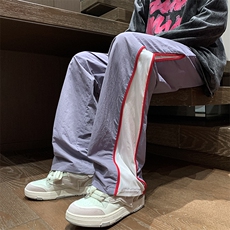 秋季美式insi高街hiphop拼接宽松运动长裤货号K2315P4568，女装休闲裤，电商A063