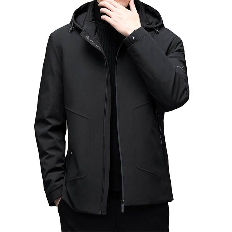 2023冬季新款脱卸帽羽绒服休闲外套中年爸爸装上衣YYYR15-P300,男装羽绒服,电商B212（原钱塘6029）