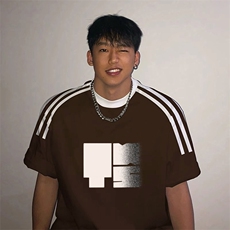 夏季美式高街重磅纯棉三条杠织带撞色男女短袖T恤ZD512-特P30，男装T恤，电商A486