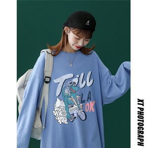 ！2023春季新品潮流行恐龙Fashion长袖T恤潮  T115 P25控38图片